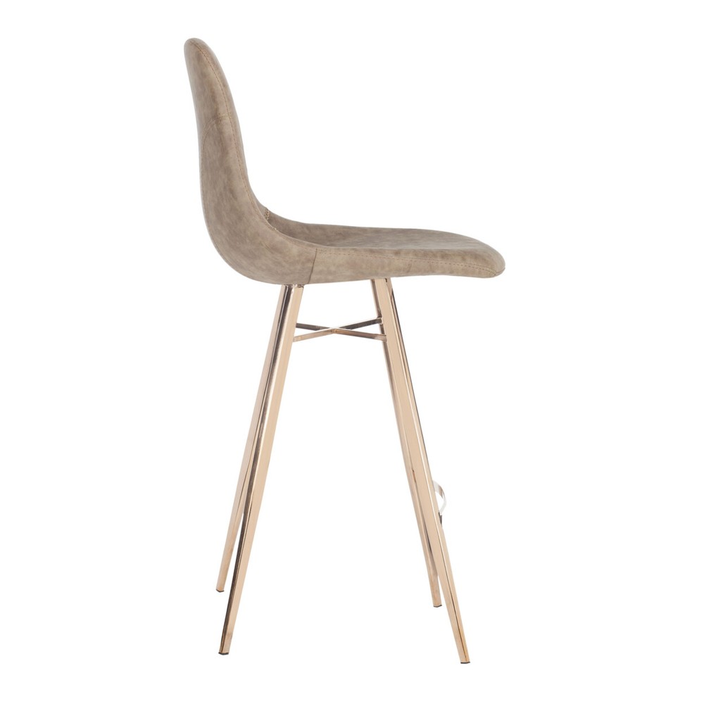 SAFAVIEH Mathison Counter Stool | Brown / Copper |