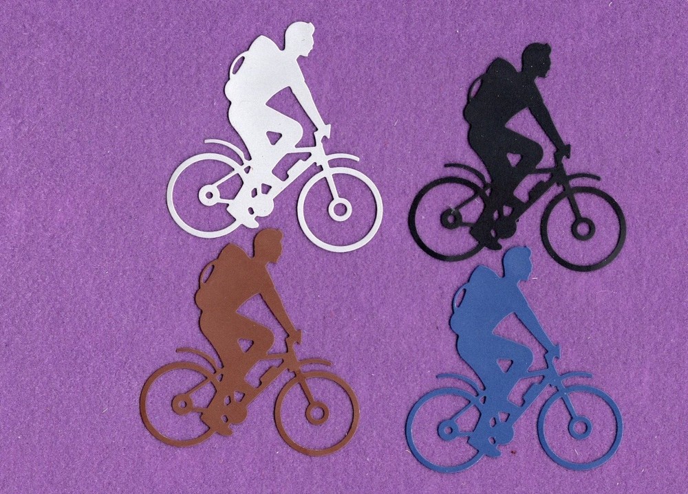 BICYCLE # 3 die cuts scrapbook cards