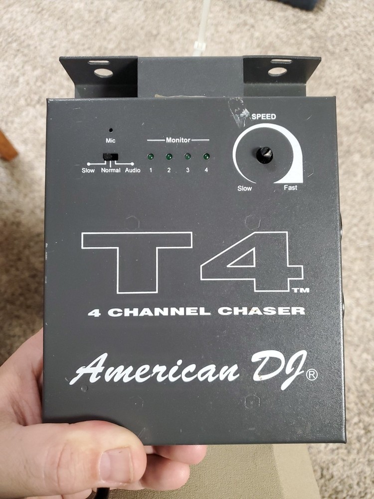 American DJ T4 Chaser 4-Channel Light Controller Black *Missing knob