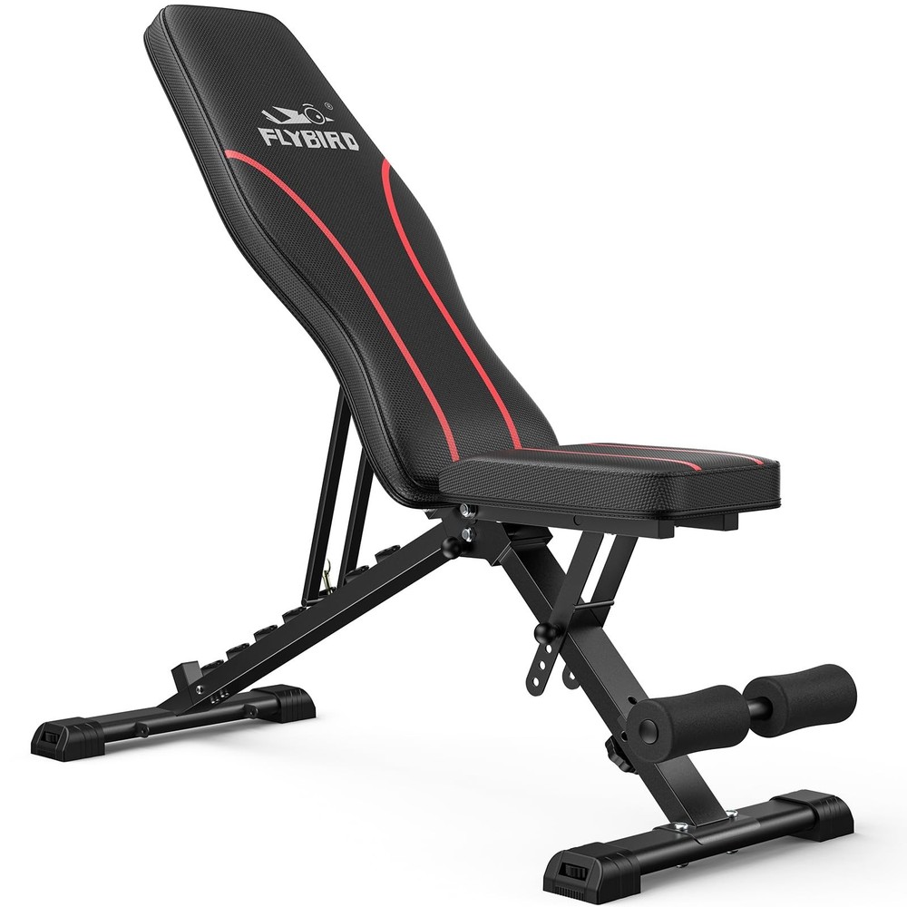FLYBIRD Adjustable Bench,Utility Weight Bench for Full Body Workout- Multi-Pu...