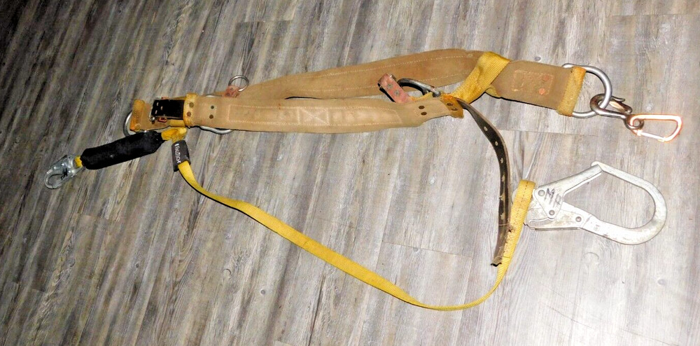 Bashlin Industries Lineman Climbing Belt, and Fall Restraint Strap, 11/32