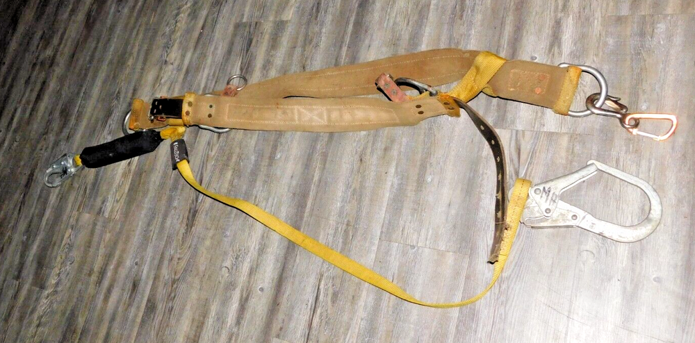 Bashlin Industries Lineman Climbing Belt, and Fall Restraint Strap, 11/32