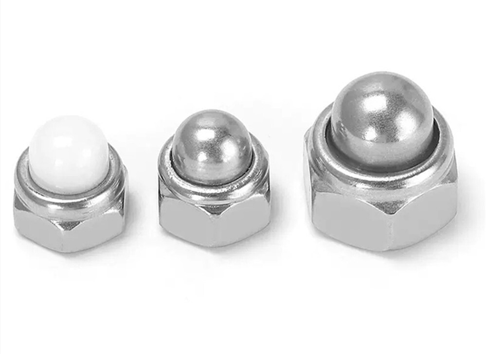 304SS Prevailing Torque Type Hexagon Domed Cap Nuts With Nonmetallic Insert