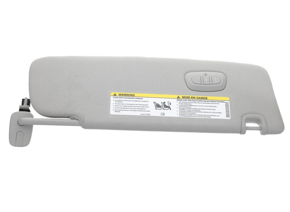 2017-2020 Chrysler Pacifica Driver Left Sun Visor Illuminated Gray