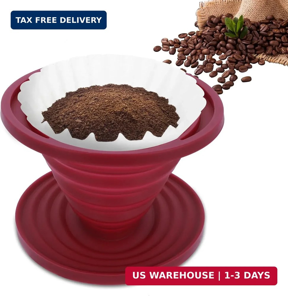 Larrel Pour Over Coffee Maker Portable Coffee Maker Foldable Reusable Pour Over