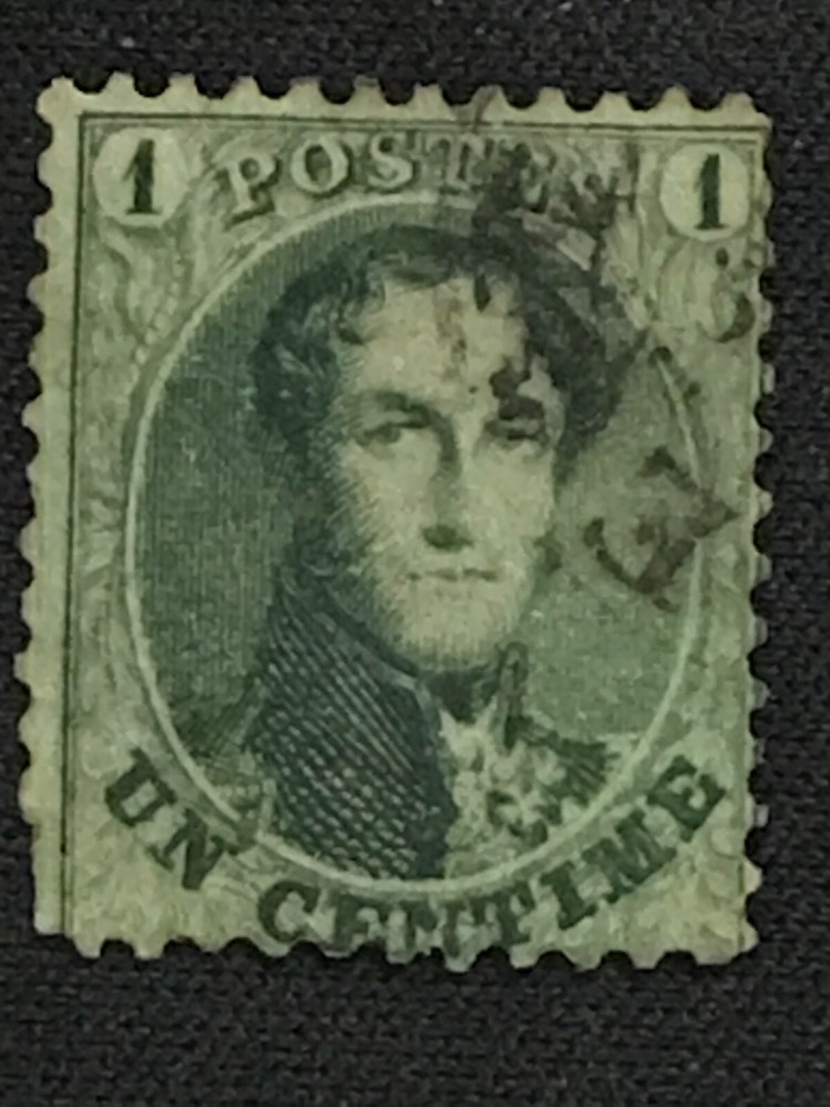 Belgium SC #13 Used Short Corner 1865