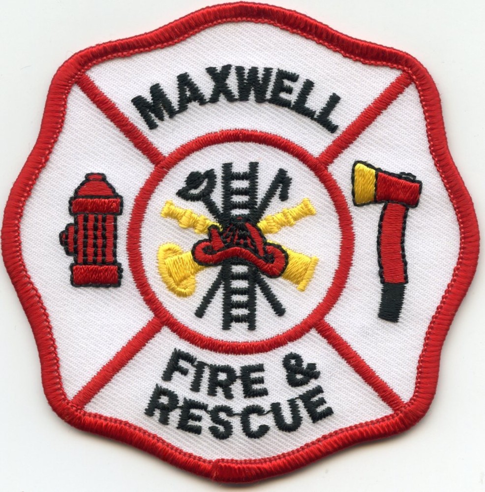 MAXWELL TEXAS TX Fire And Rescue FIRE PATCH