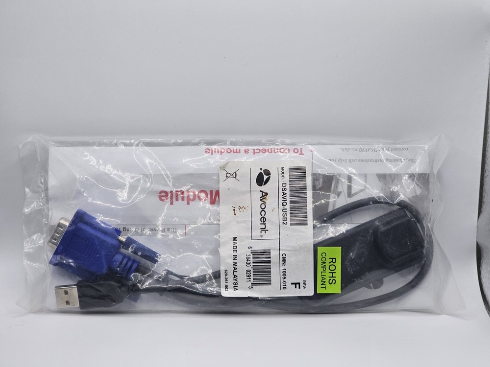 NEW Avocent DSAVIQ-USB2 KVM Server Interface Cable Module NEW OLD STOCK
