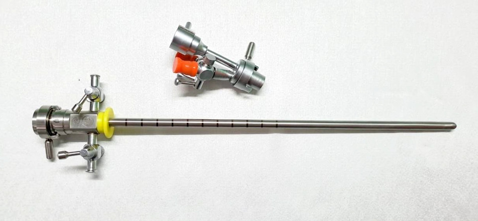 Laparoscopic Cystoscopy Sheath 17FR With Double Channel Bridge SS Instruments