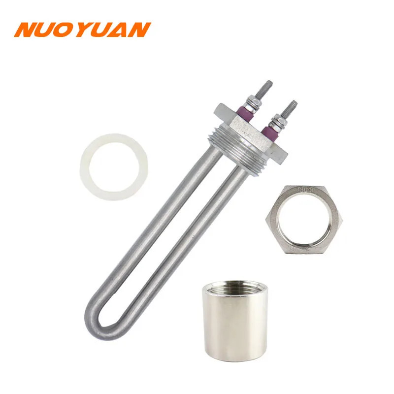Electric Boiler Heater Element 220V 500W DN25 Stainless Steel Water Pipe Unit
