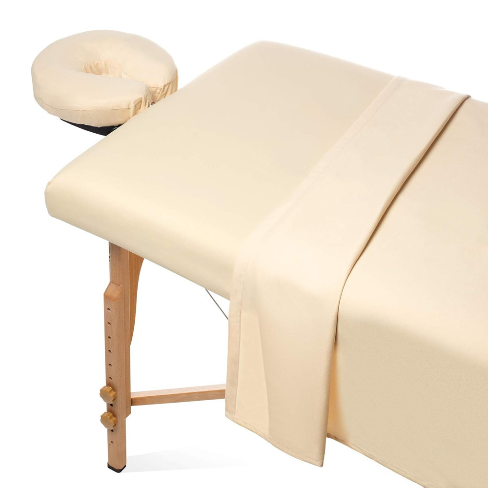 3-Piece Microfiber Massage Table Sheet Set - Premium Facial Bed Cover - Includes