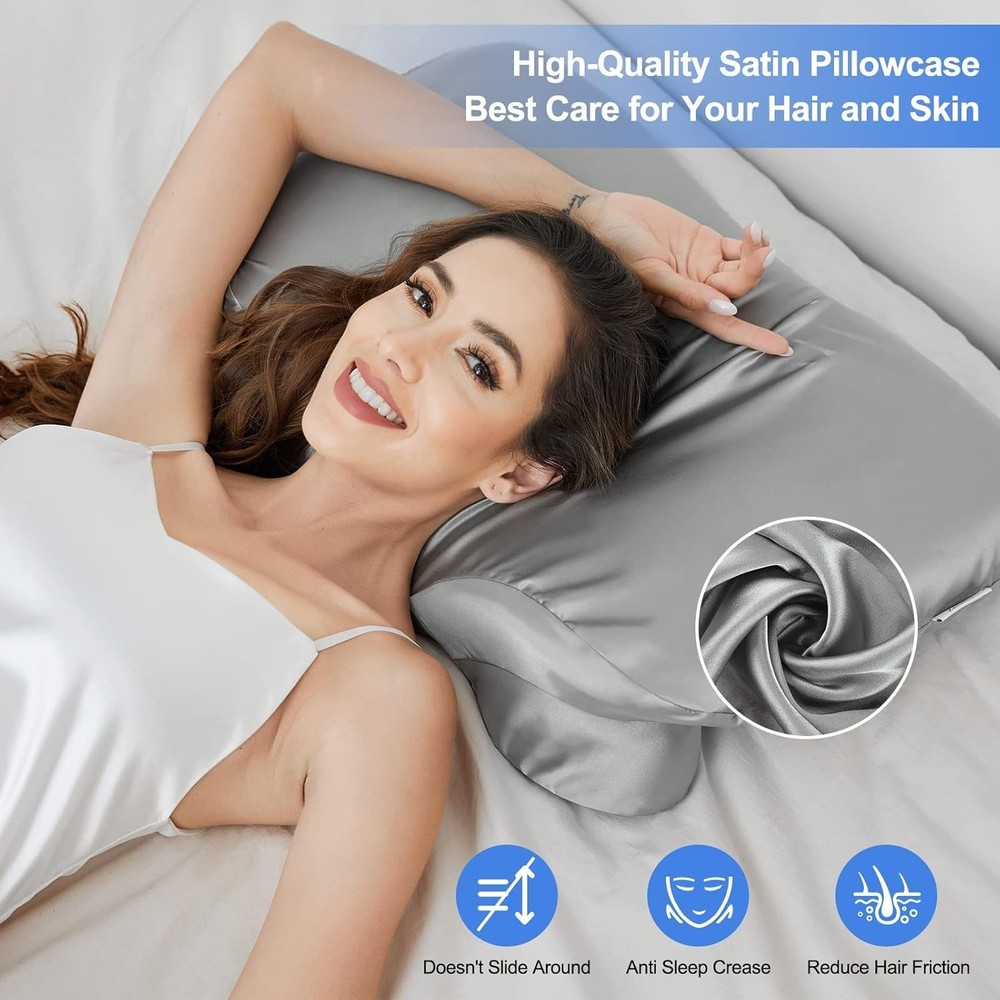 Satin Pillowcase for Zelimun Cervical Pillow, Ergonomic Case, Smooth & Soft S...