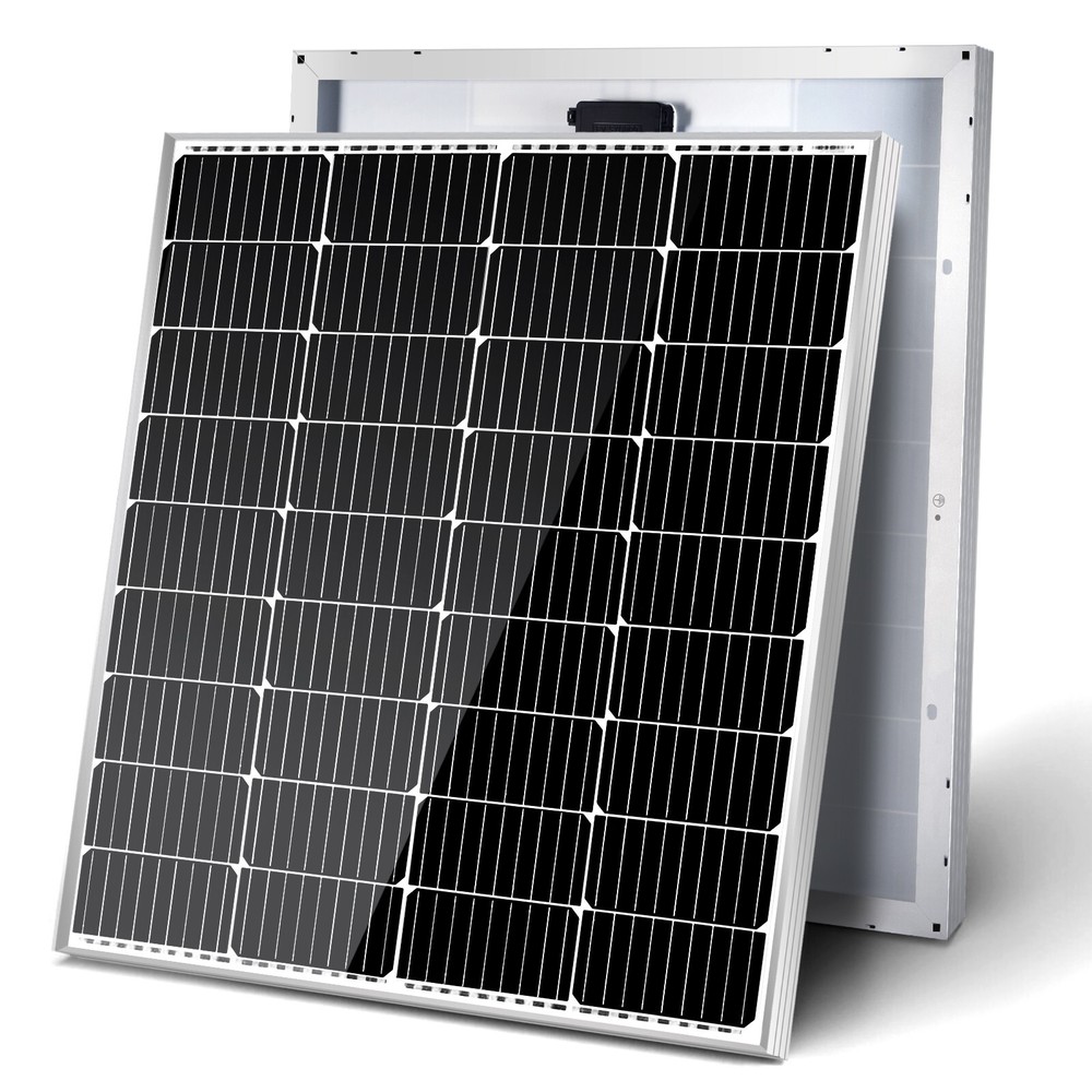 HQST 100 Watt 12 Volt 9BB Cell Monocrystalline Solar Panel (Compact Square Size)