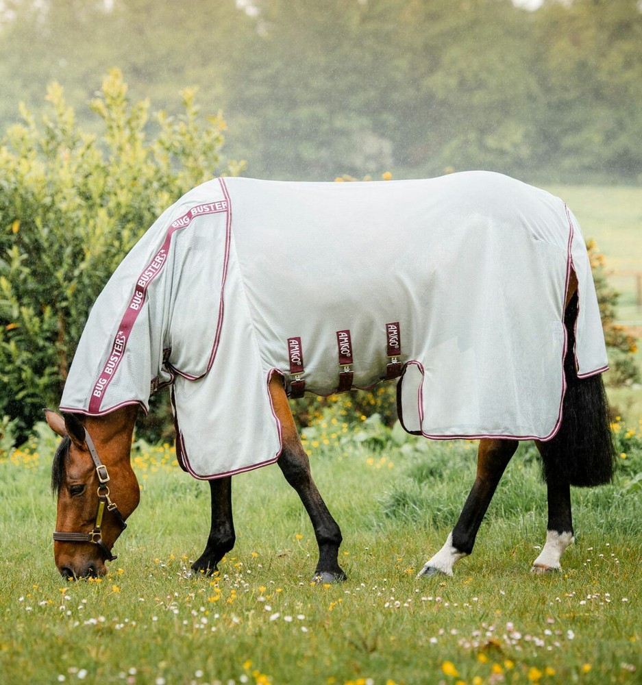 Amigo Bug Buster Vamoose Fly Sheet - Silver/Burgundy