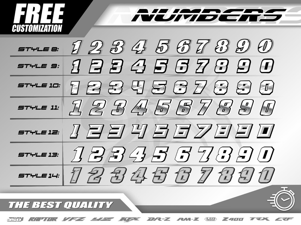 Yamaha YFZ450 2003–2008 Graphics Kit – Personalized ATV Decals