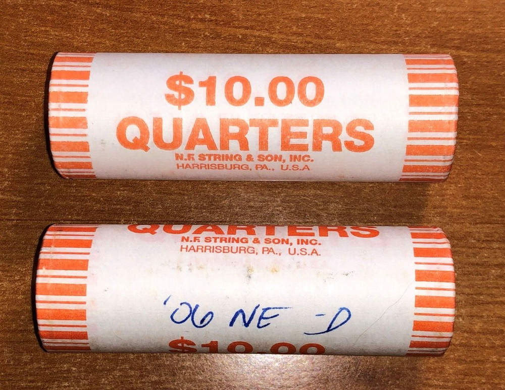 2006 NEBRASKA  P&D STATE QUARTER ORIGINAL BANK ROLLS -UNCIRCULATED