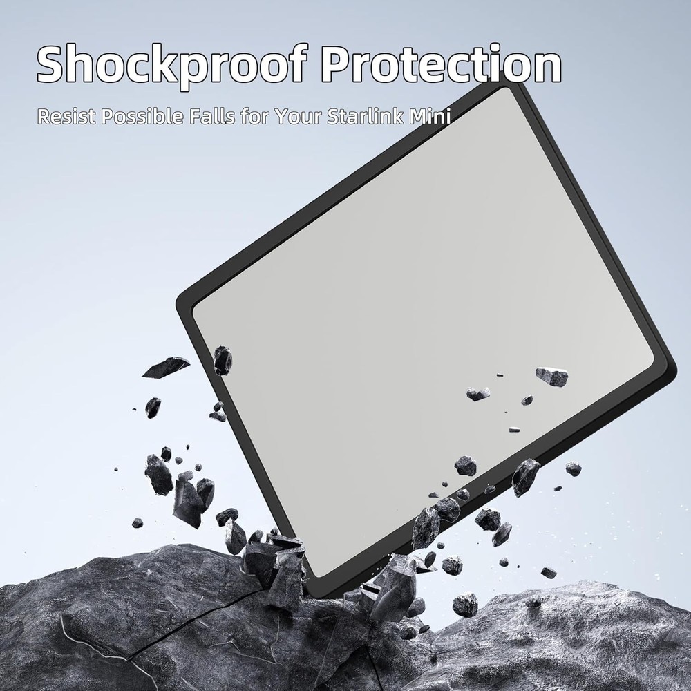 Black Silicone Case for Starlink Mini - Dust Resistant