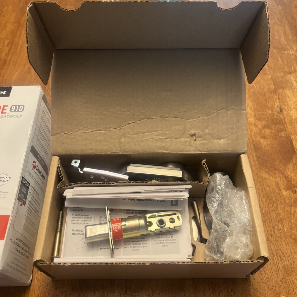 Kwikset 910 SmartCode Z-Wave Deadbolt - Satin Nickle New Open Box