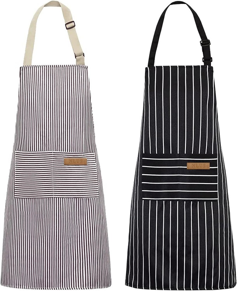 Kitchen Cooking Aprons, Adjustable Bib Soft Chef Apron Poets for