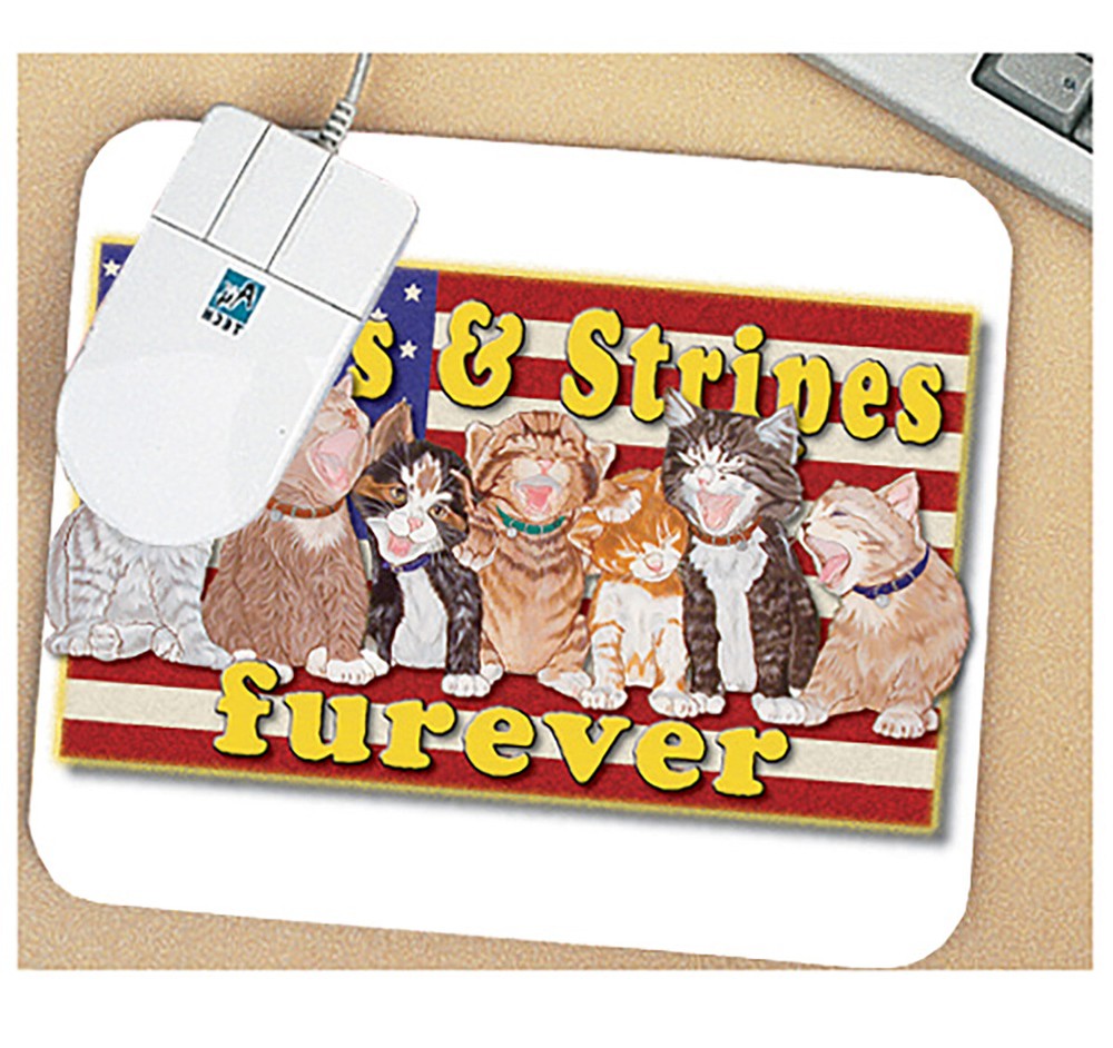 Cats Patriotic Mouse Pad