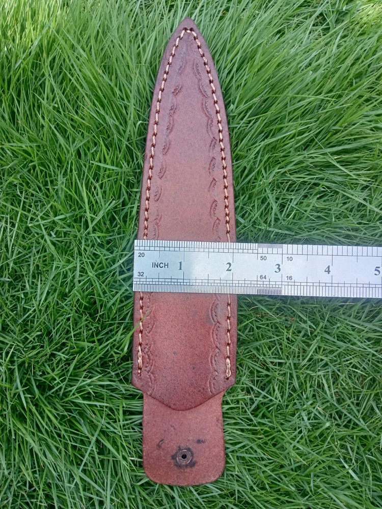 Handmade Dagger DoubleEdge Fixed blade Leather Sheath / Holster vertical Knife