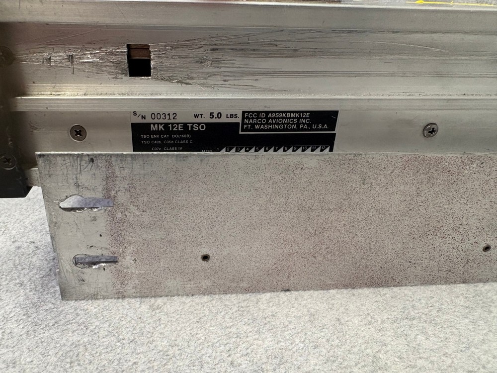 NARCO MK 12E NAV/COM includes tray