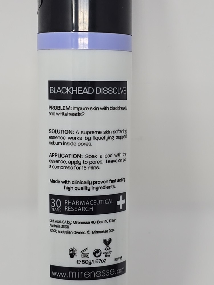 MIRENESSE Laboratories Fast Fix Solutions BLACKHEAD DISSOLVE 1.67oz. (AUSTRALIA)
