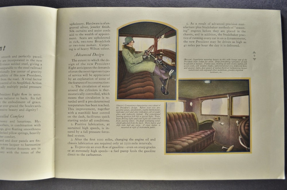 1928 Studebaker Catalog Commander Dictator President 8 Nice Original Late 28