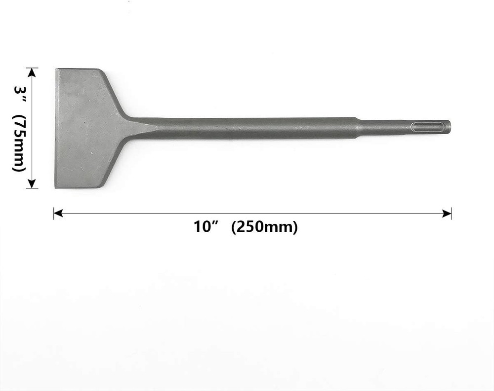 Tile Scraper Chisel SDS-Plus 3 Inch Wide 10 Inch