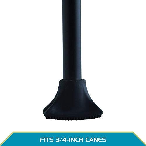 Able Life Universal Cane Grip Tip, Curved Rubber Base Attachment Tip for 3/4