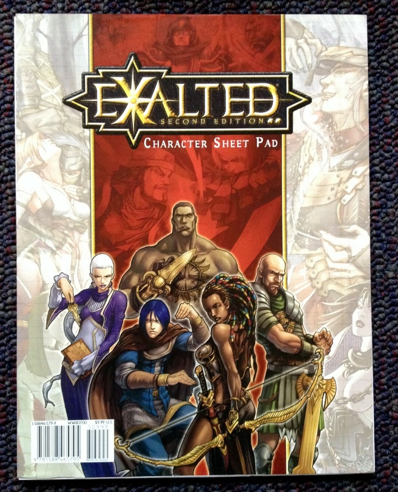 Character Sheet Pad Exalted 2nd Ed. White Wolf WW80700