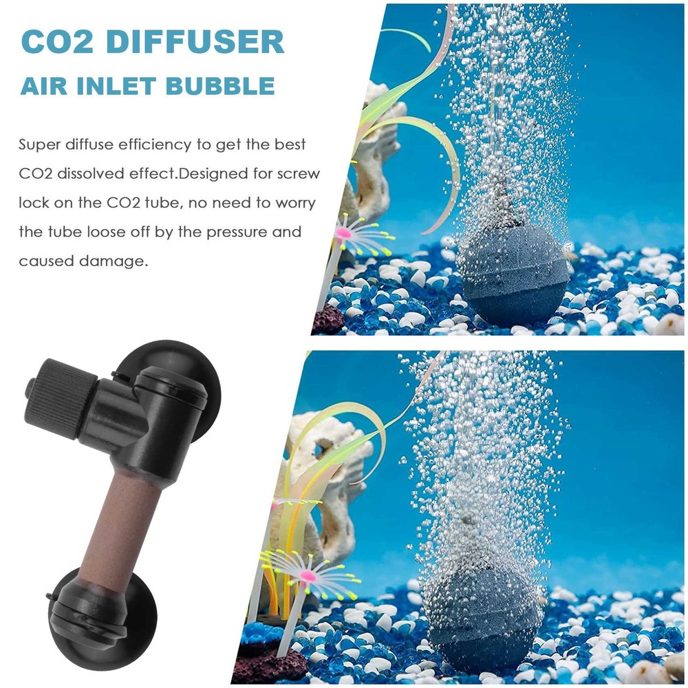 Fish Tank Plastic Aquarium CO2 Diffuser Tessellator Atomizer Dual Suction9140