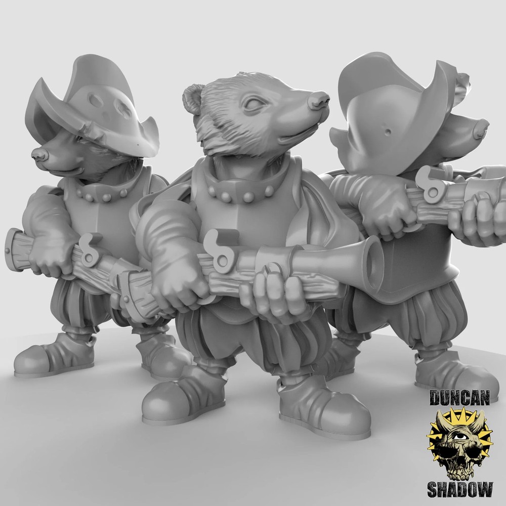 Badger Folk Miniature