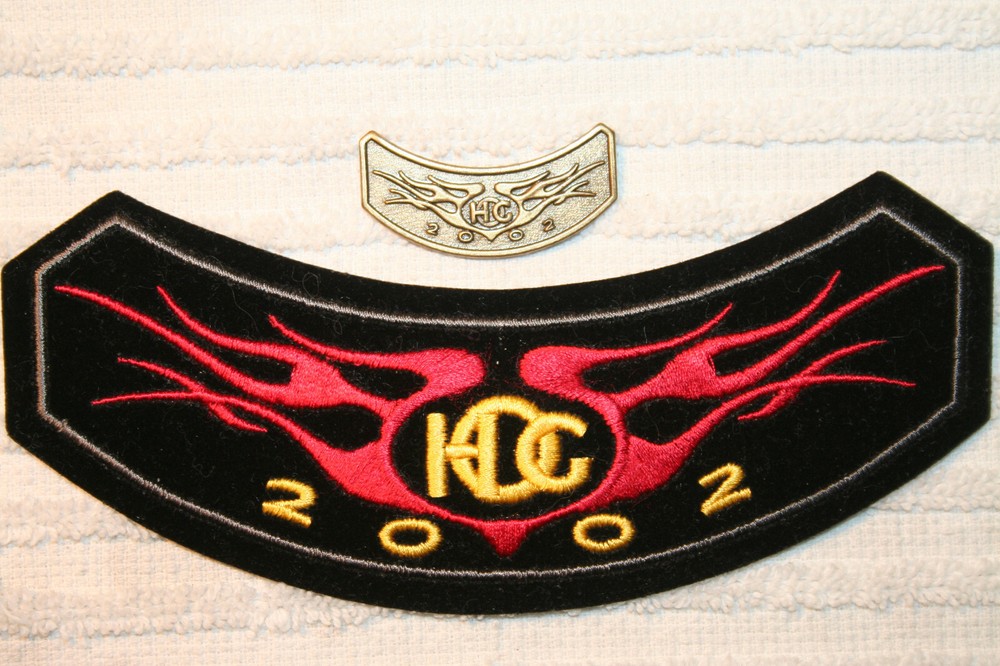 2002 HOG Patch & Pin Harley Owners Group membership rocker set