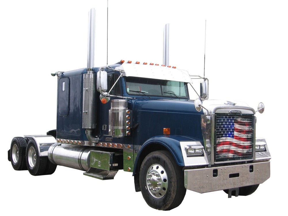 Freightliner FLC120 Premium Mesh Old Glory Bug Screen