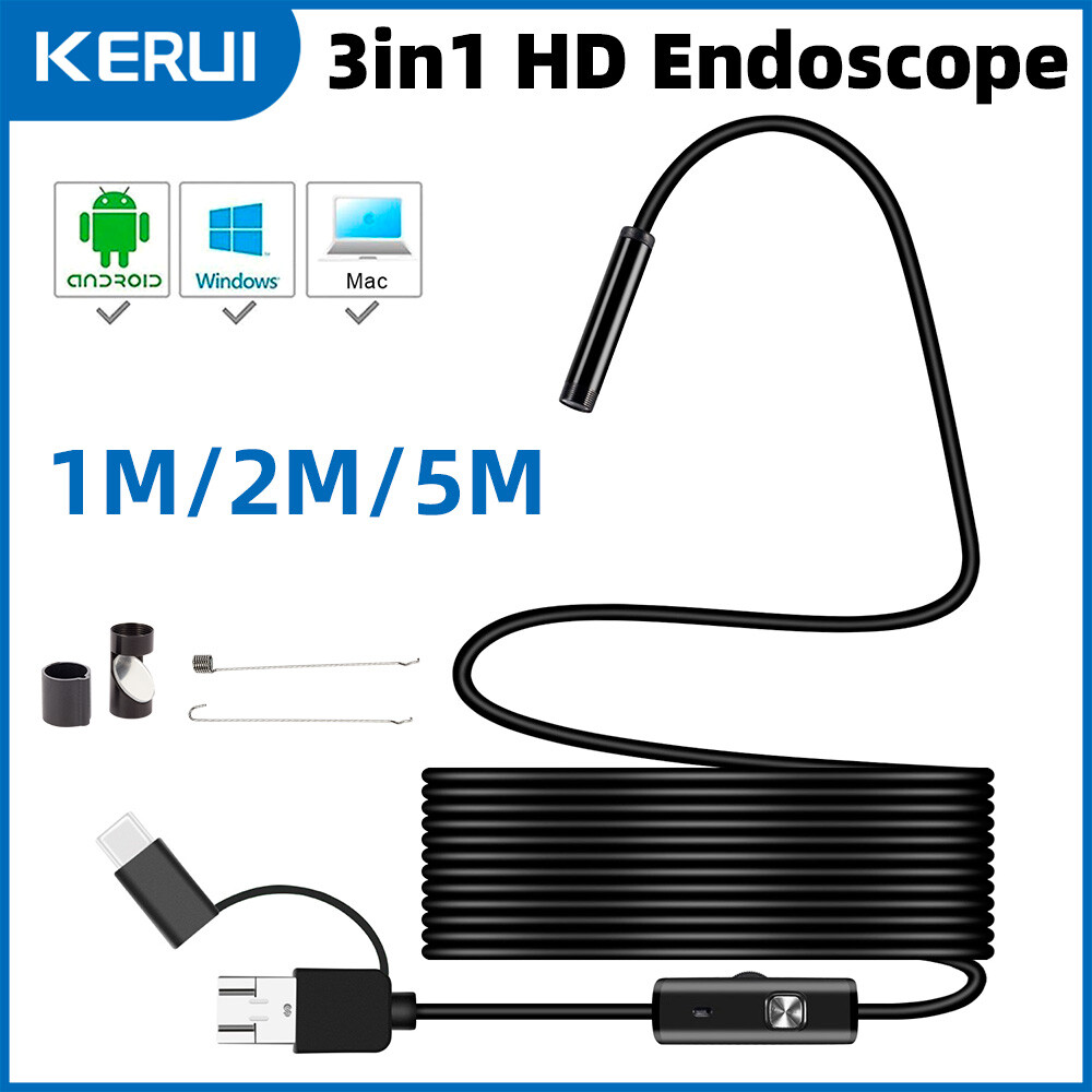 6LED USB Snake Endoscope Borescope Inspection Camera Scope for Android Type C