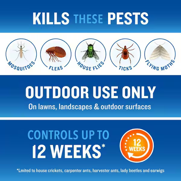 Cutter Backyard Bug Control Spray Concentrate, Fleas,Mosquito Repellent,32 fl oz