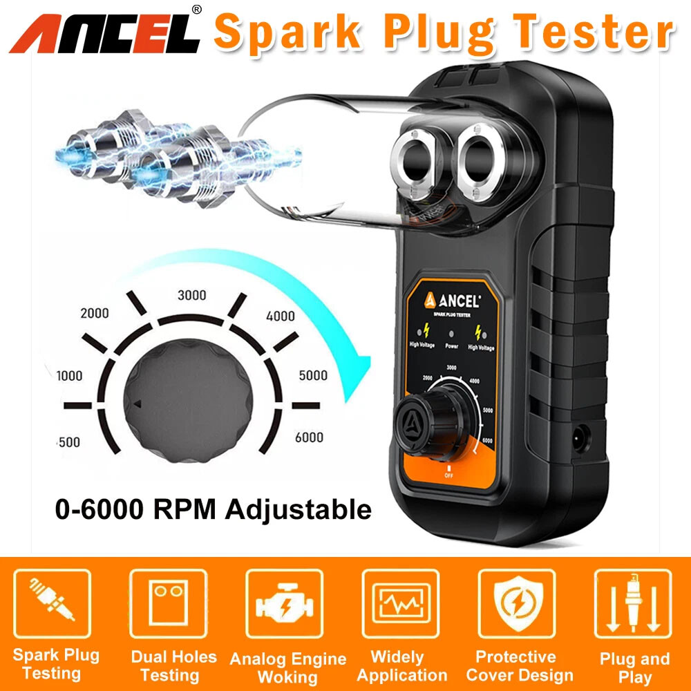 110V Double-Hole Spark Tester 0-6000rmp Ignition Test Tool Operating Frequency