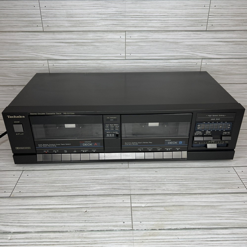 *READ* Technics RS-D170W Stereo Double Cassette Deck Dolby NR Japan Tested