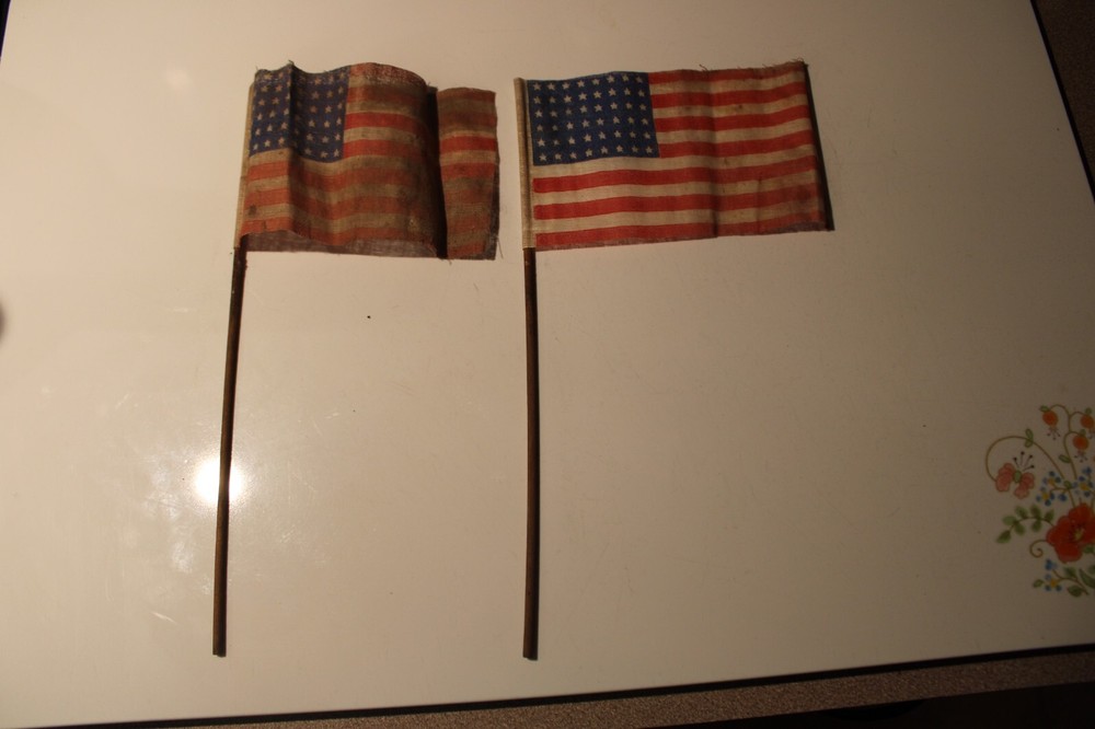 2 RARE Vintage 48 State Bicycle American Flags