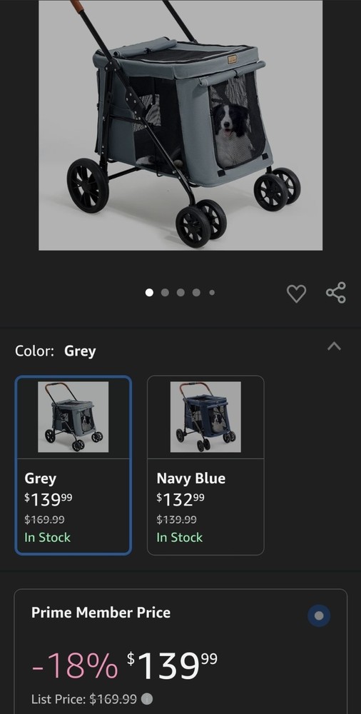 Canine Canyon Pet Stroller ( Grey)
