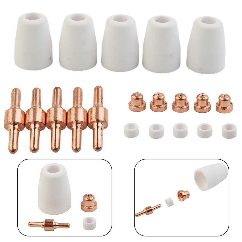 20pcs Plasma Nozzles Cutter CUT 40/50 Cutting Electrodes Tips Kits Replacement