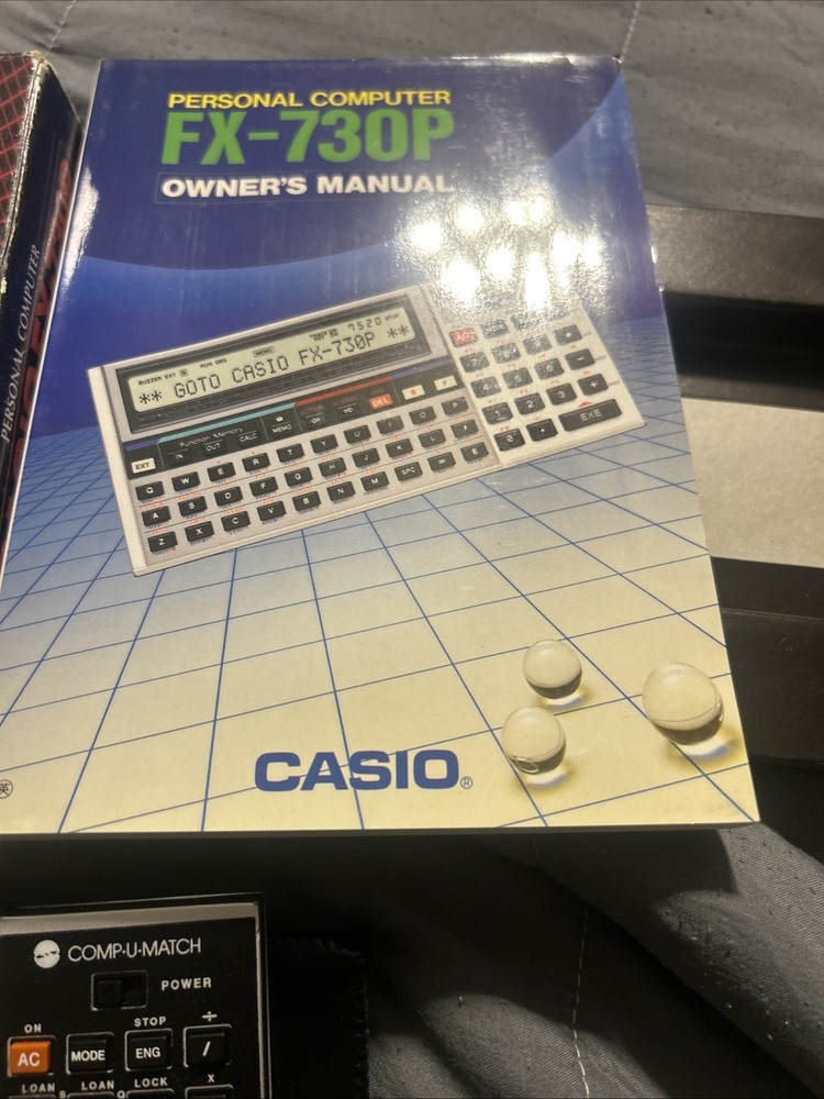 Vintage Casio FX-730P 1985 LCD BASIC pocket computer calculator