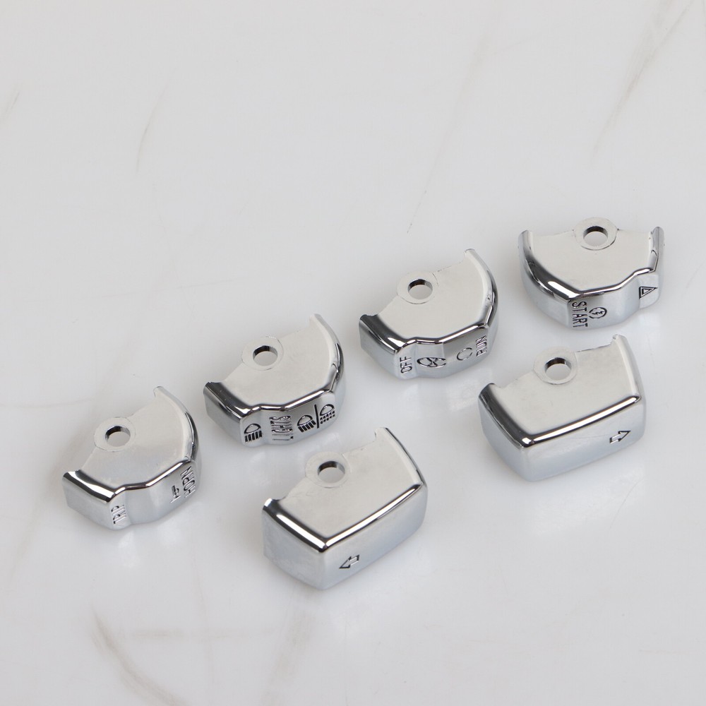 ABS Chrome Hand Control Switch Housing Button Cap For Harley Dyna Sportster 883