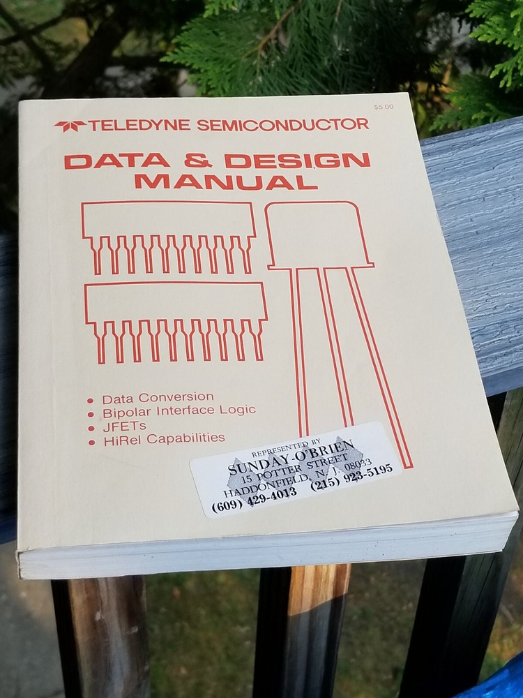 VINTAGE ELECTRONICS BOOK DATA AND DESIGN MANUAL 1981 TELEDYNE SEMICONDUCTOR