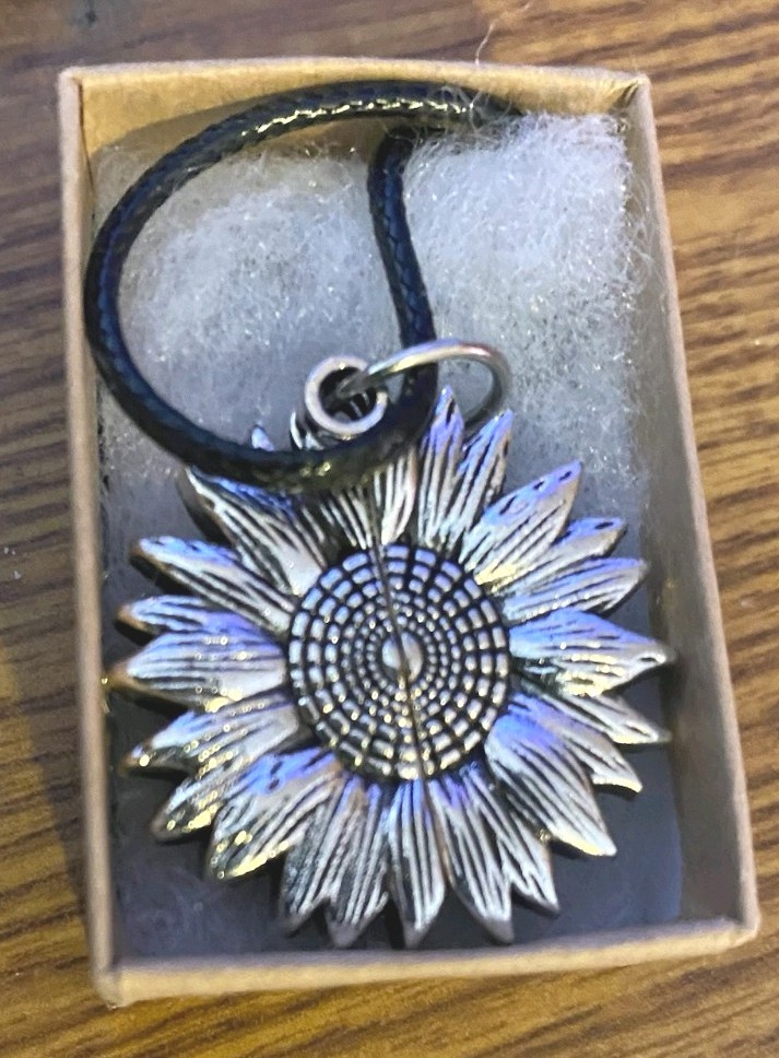 Sunflower Necklace With A Message