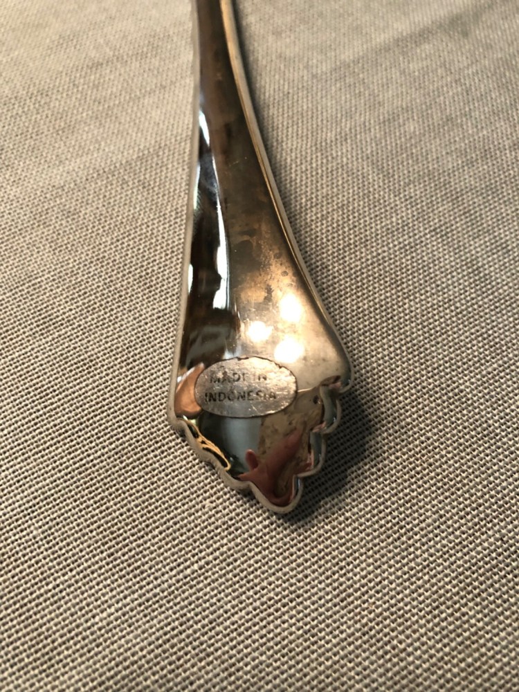 Royal Limited Silverplate Serving Fork With Gold Accent