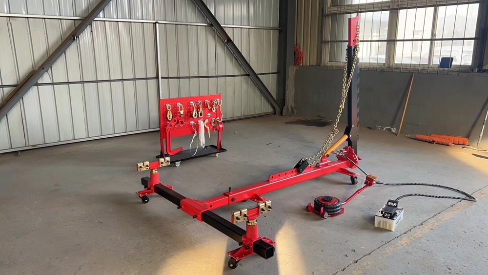 L Frame Machine L Puller Auto Body Frame Puller Chain Foot Pump Air Jack Clamps