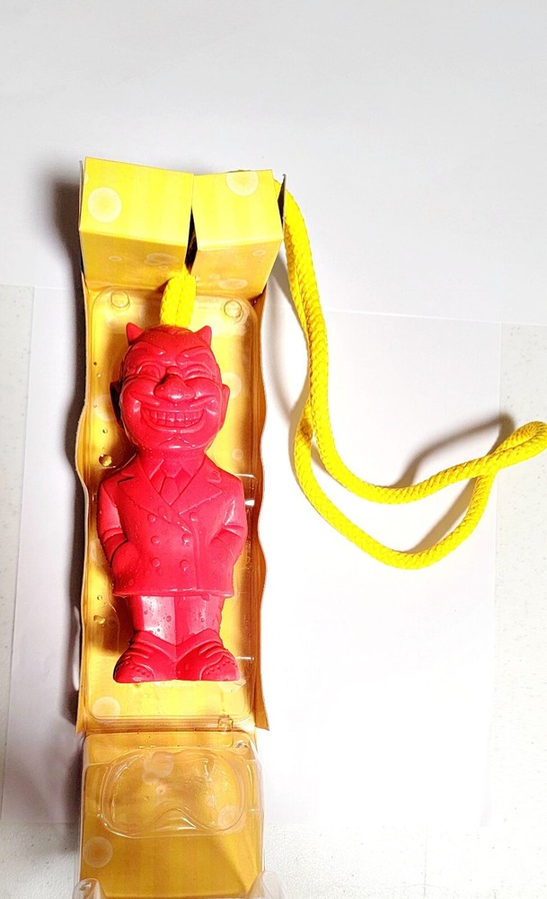 Vintage DEVIL Soap On A Rope Diablo Devil Bubbletown Gag Novelty Gift FLAWED Box
