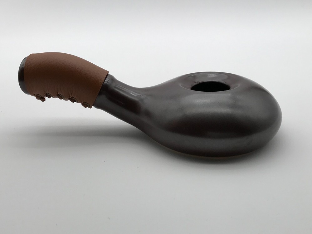 Nuvo Eco Ceramic Coffee Bean Roaster Brown Leather Strap Handle Korea